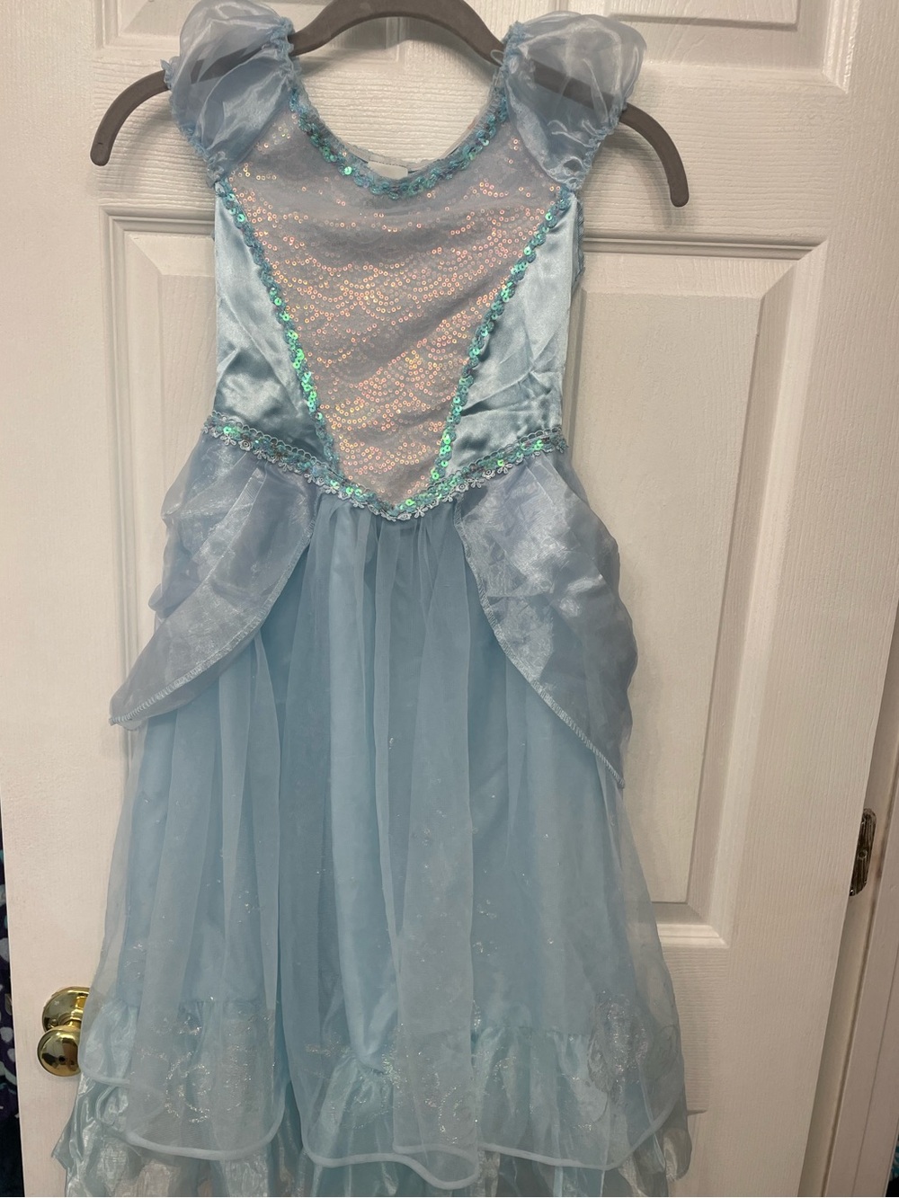 Disney Light Blue Sequin Princess Costume Dress